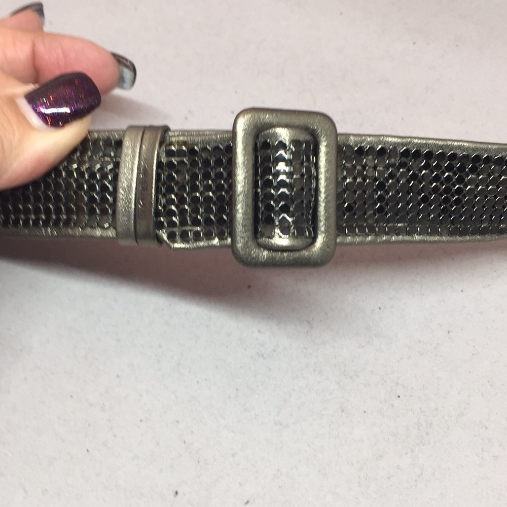 SALE!  Bronze tone leather and mesh belt